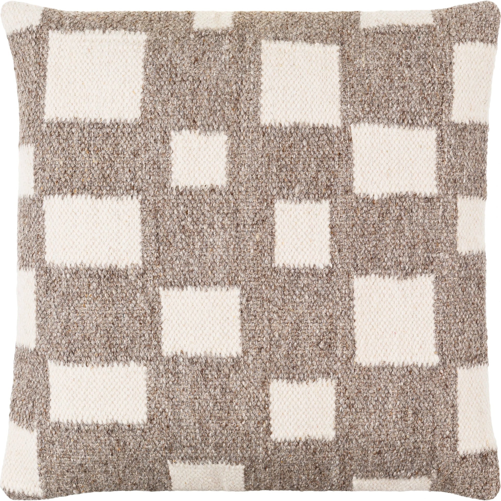 Jacinta Pillow - 481369 by Surya. Made from front: 80% wool, 20% cotton, back: 100% cotton in a modern style.