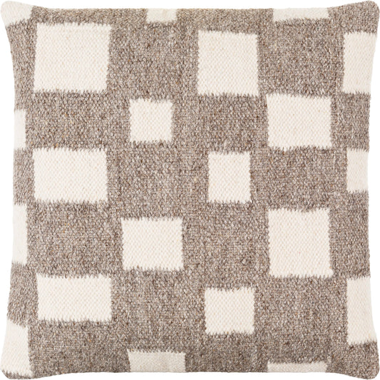 Jacinta Pillow - 481369 by Surya. Made from front: 80% wool, 20% cotton, back: 100% cotton in a modern style.
