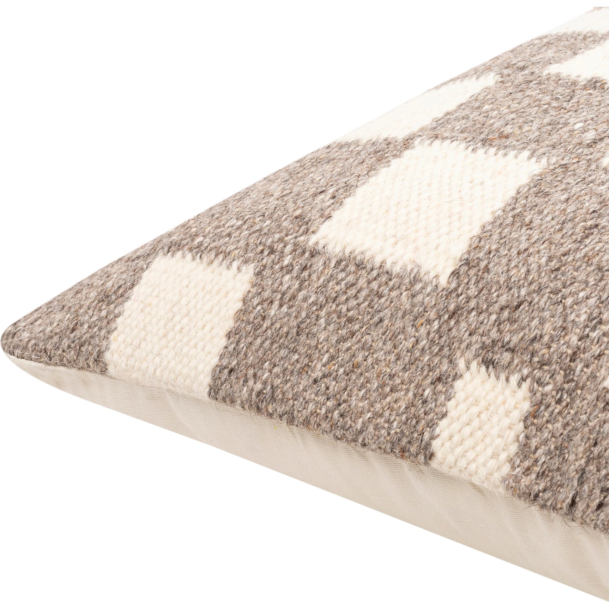 Jacinta Pillow - 481369 by Surya. Made from front: 80% wool, 20% cotton, back: 100% cotton in a modern style.