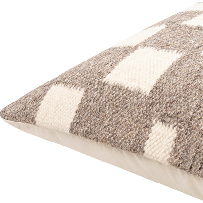 Jacinta Pillow - 481369 by Surya. Made from front: 80% wool, 20% cotton, back: 100% cotton in a modern style.