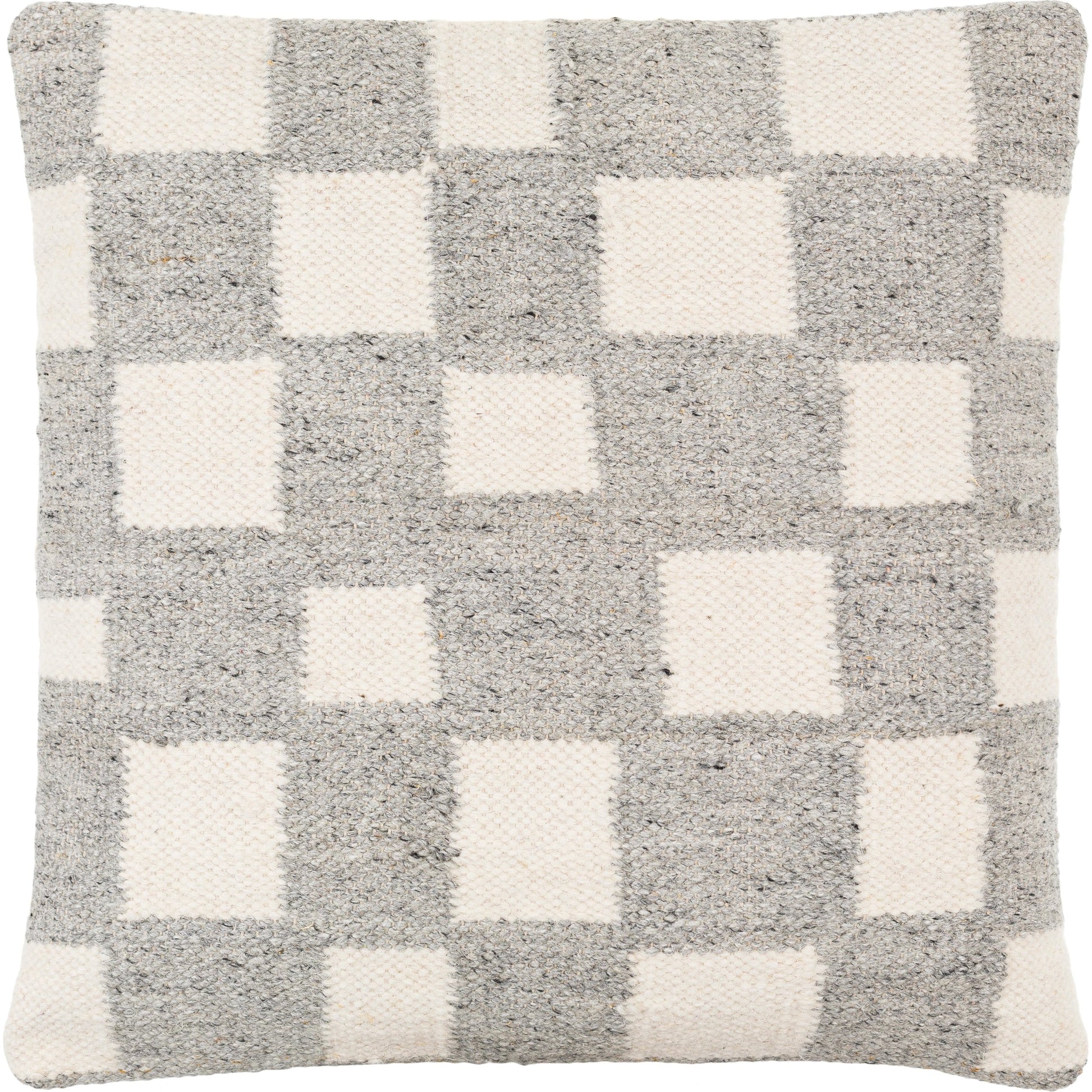 Jacinta Pillow - 481369 by Surya. Made from front: 80% wool, 20% cotton, back: 100% cotton in a modern style.