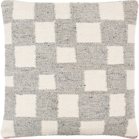 Jacinta Pillow - 481369 by Surya. Made from front: 80% wool, 20% cotton, back: 100% cotton in a modern style.