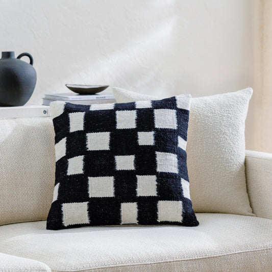 Jacinta Pillow - 481369 by Surya. Made from front: 80% wool, 20% cotton, back: 100% cotton in a modern style.