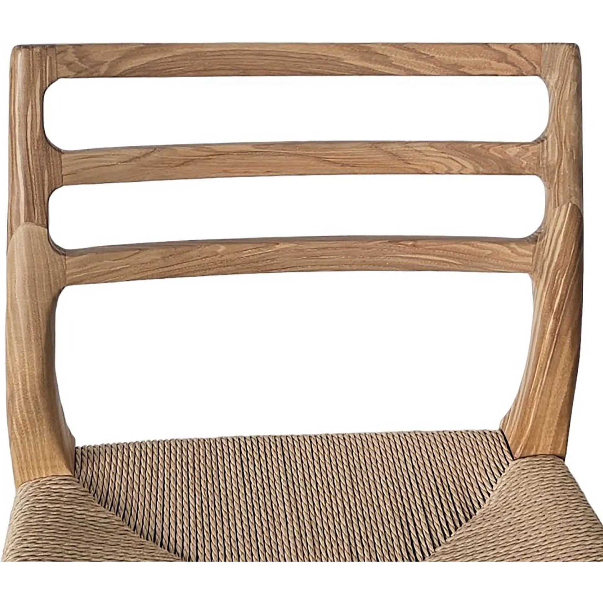 Java Counter Stool by LH Imports in black and black. Made from ash wood, blacked dyed paper rope, metal in a rustic style.