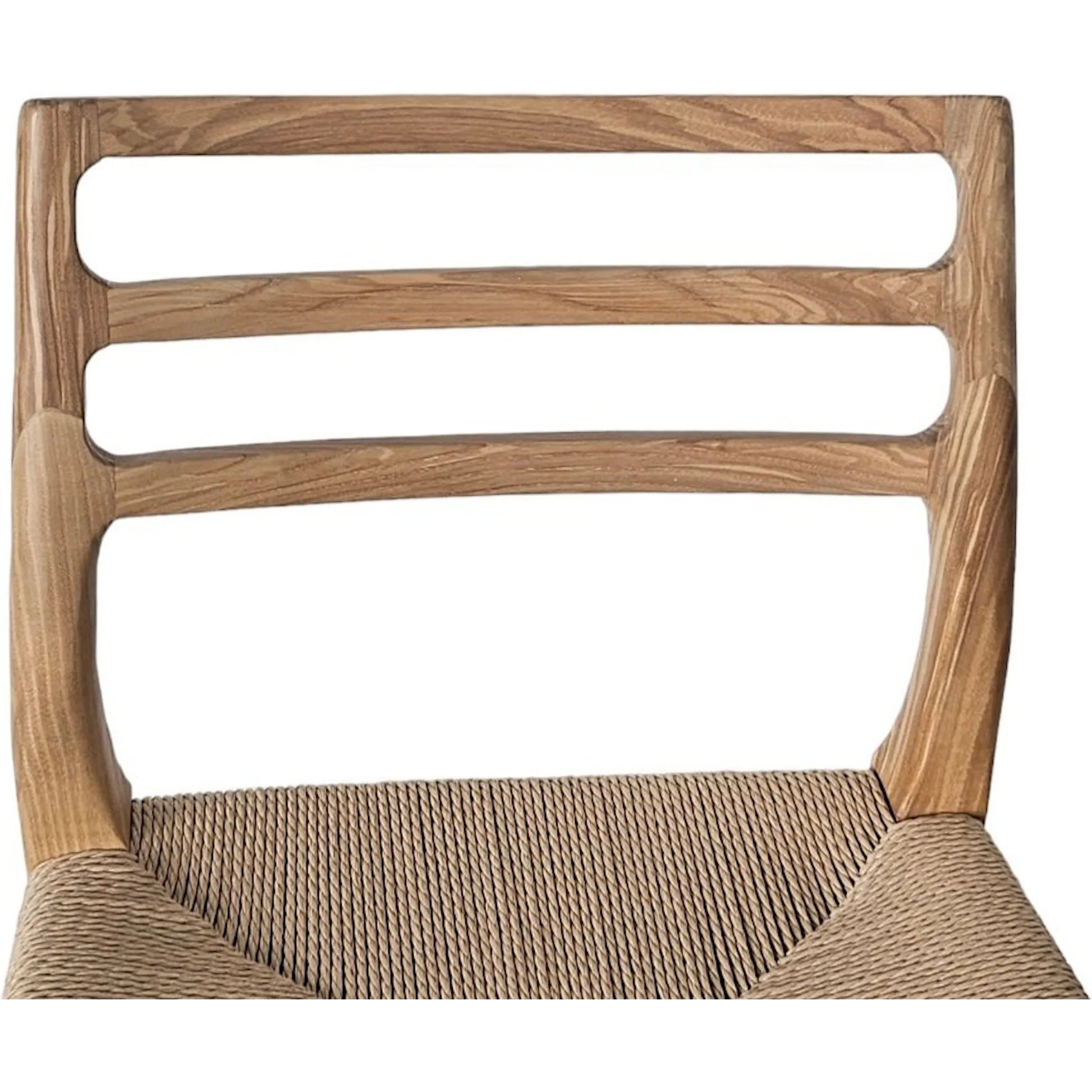 Java Counter Stool by LH Imports in black and black. Made from ash wood, blacked dyed paper rope, metal in a rustic style.