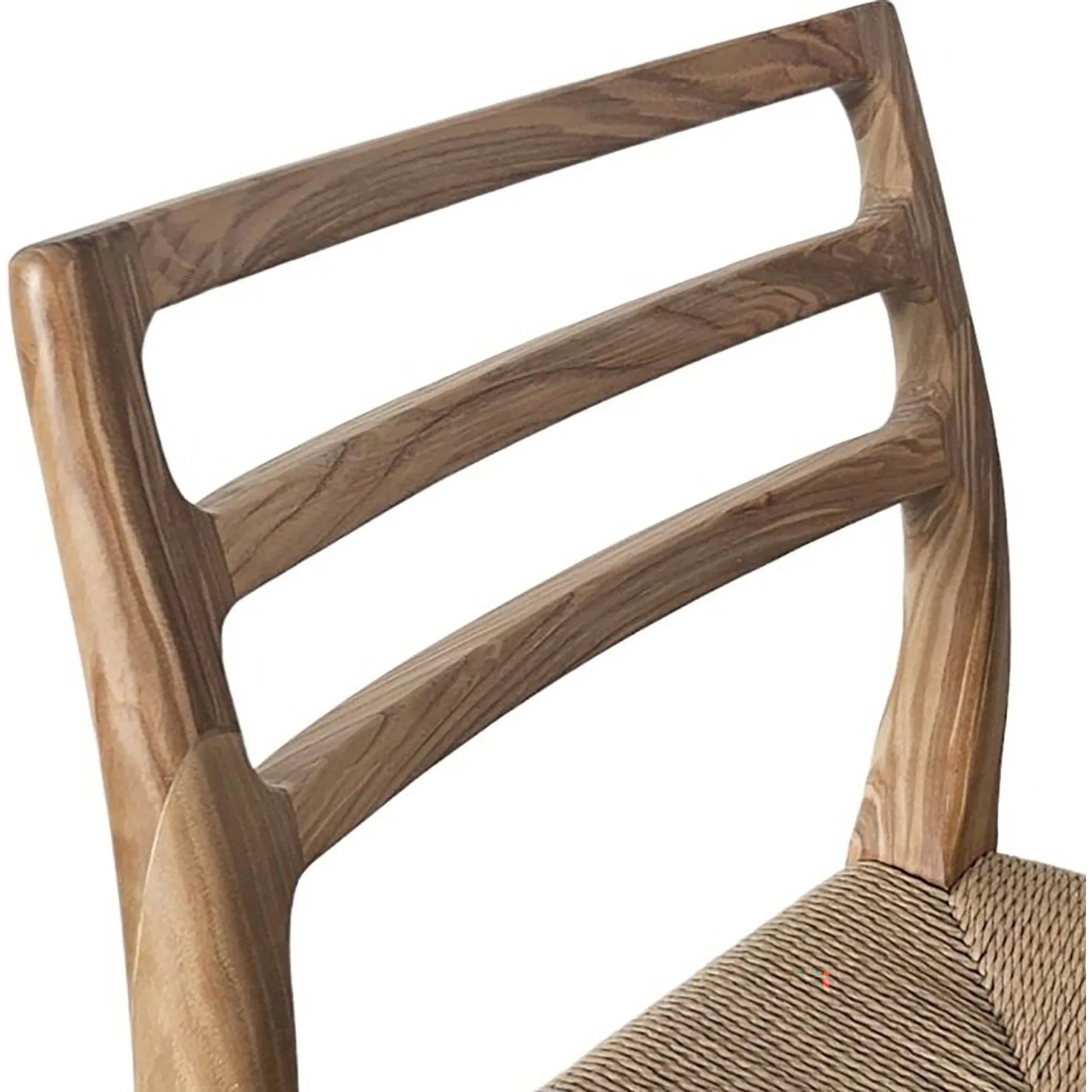 Java Counter Stool by LH Imports in black and black. Made from ash wood, blacked dyed paper rope, metal in a rustic style.