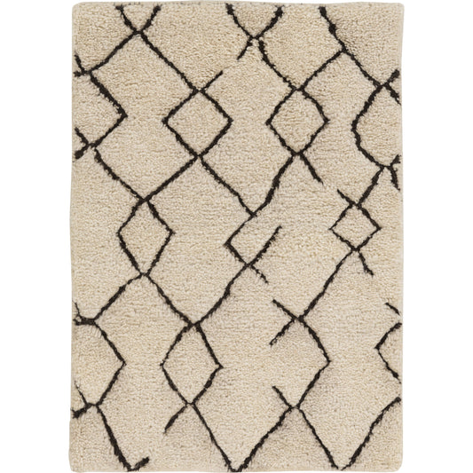 Javier Rug - 15333 by Surya in ivory, black. Made from 70% wool, 30% cotton in a unique style.