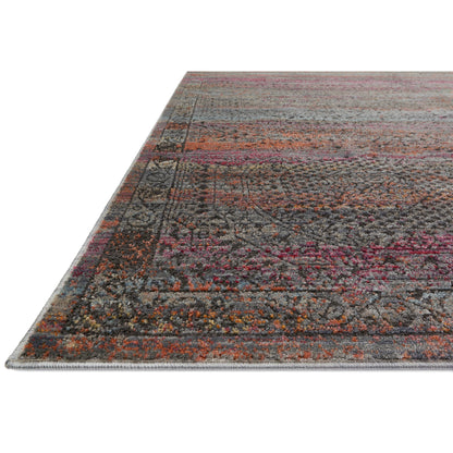 Javari JV-02 Rug by Loloi in charcoal, sunset. Made from polyester, polypropylene in a modern style.