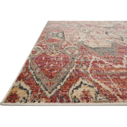 Javari JV-04 Rug by Loloi in berry, ivory. Made from polyester, polypropylene in a rustic style.