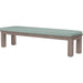 Laguna Outdoor Dining Bench by Sunset West in browns. Made from aluminum in a modern style.