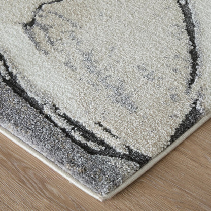 Gilmore GIL39URF Rug by Feizy in ivory, gray, black. Made from polypropylene in a unique style.