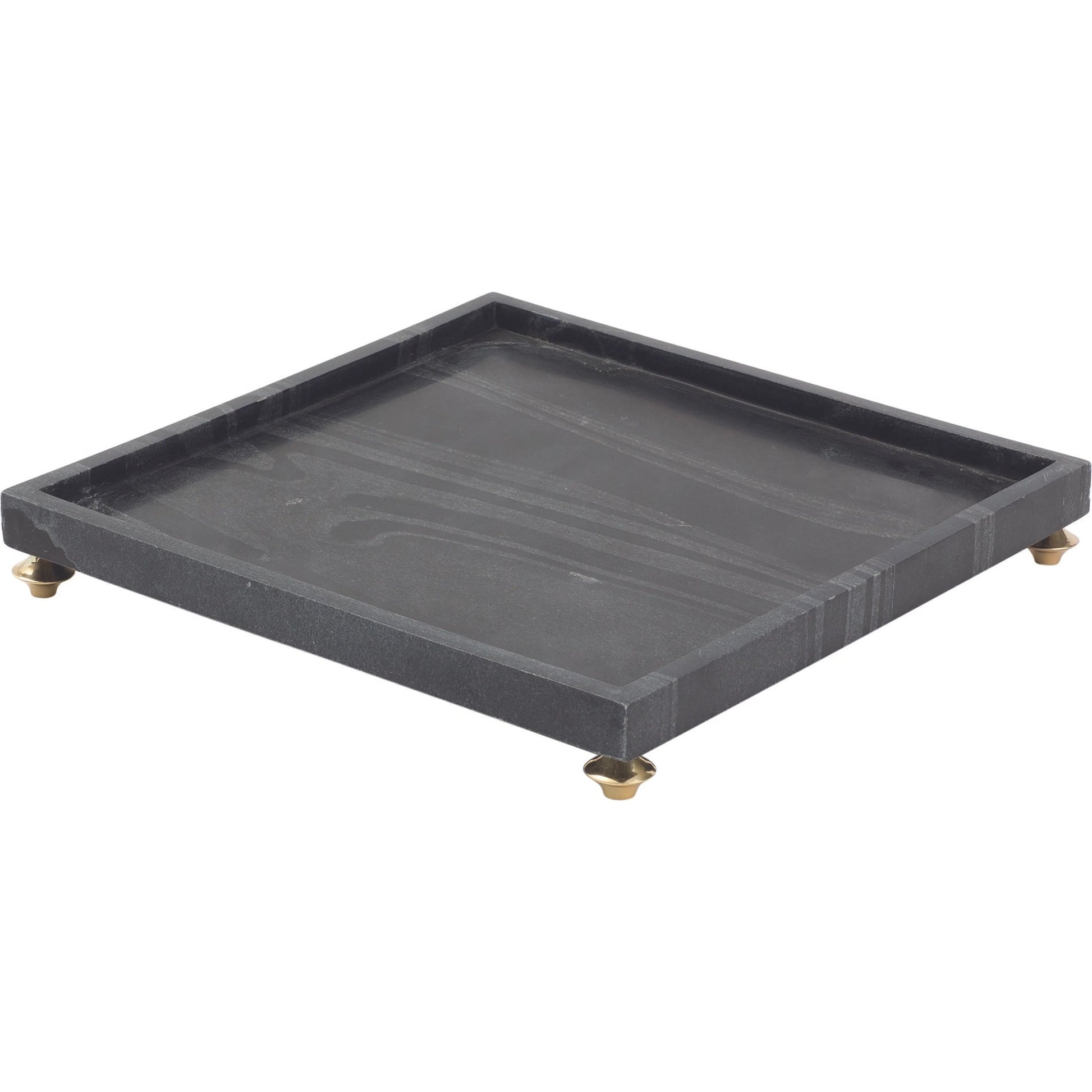 Quintessential Square Tray by Global Views. Made from marble in a traditional style.