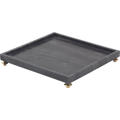 Quintessential Square Tray by Global Views. Made from marble in a traditional style.