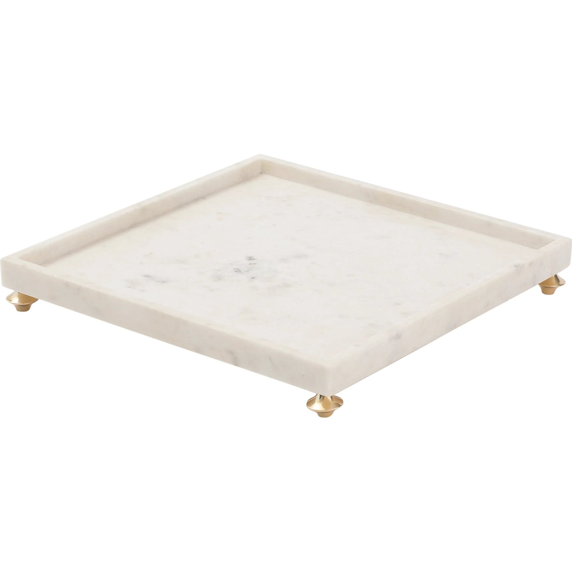Quintessential Square Tray by Global Views. Made from marble in a traditional style.