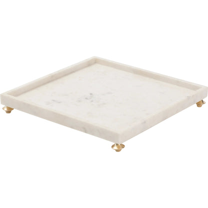 Quintessential Square Tray by Global Views. Made from marble in a traditional style.