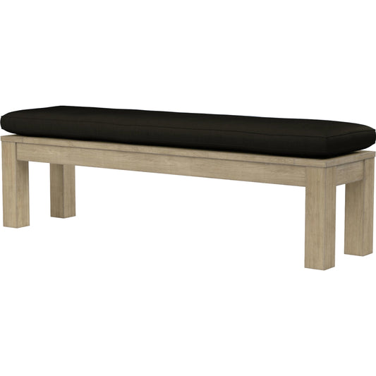 Coastal Outdoor Teak Dining Bench by Sunset West. Made from teak in a modern style.