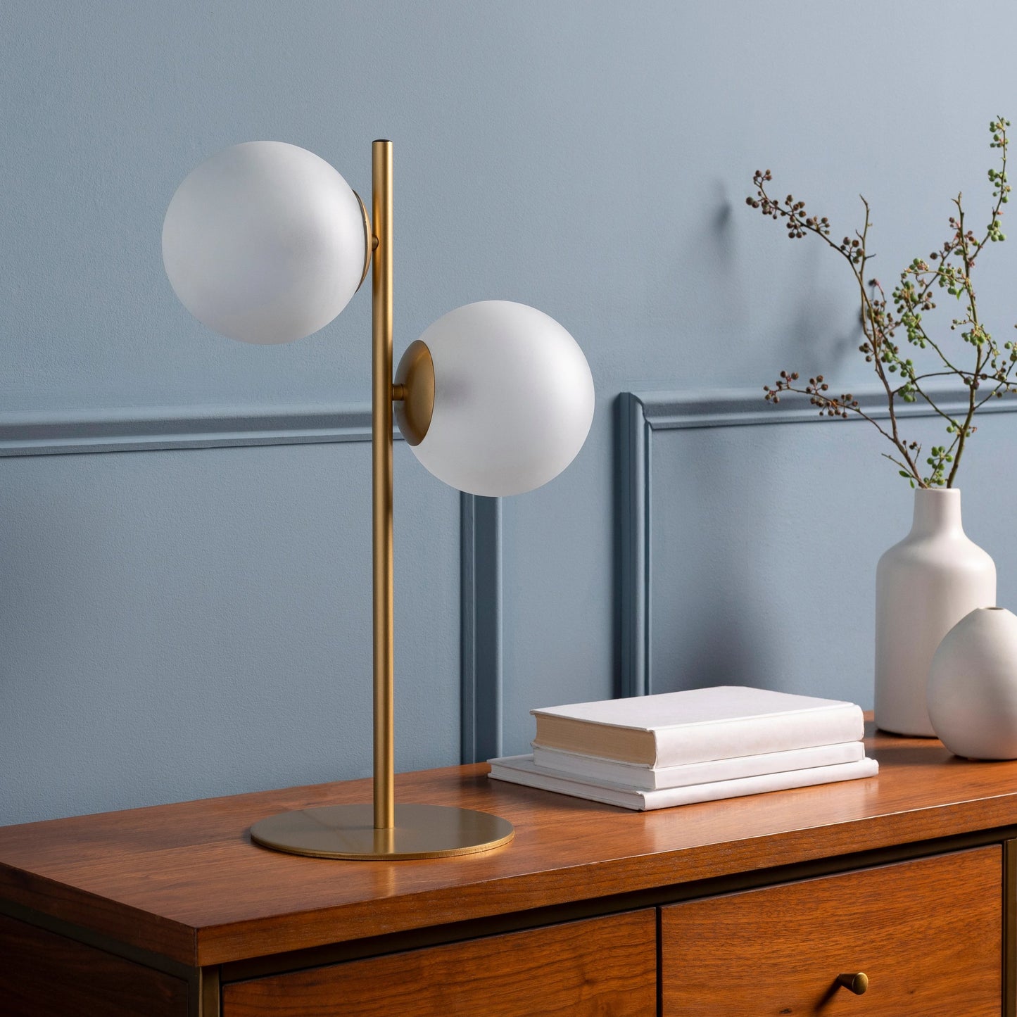 004 SI-1913989 | Lifestyle | Jacoby - 23745 by Livabliss in gold and paintedpainted. Made from shade (outside): glass, body: metal, base: metal in a modern style.