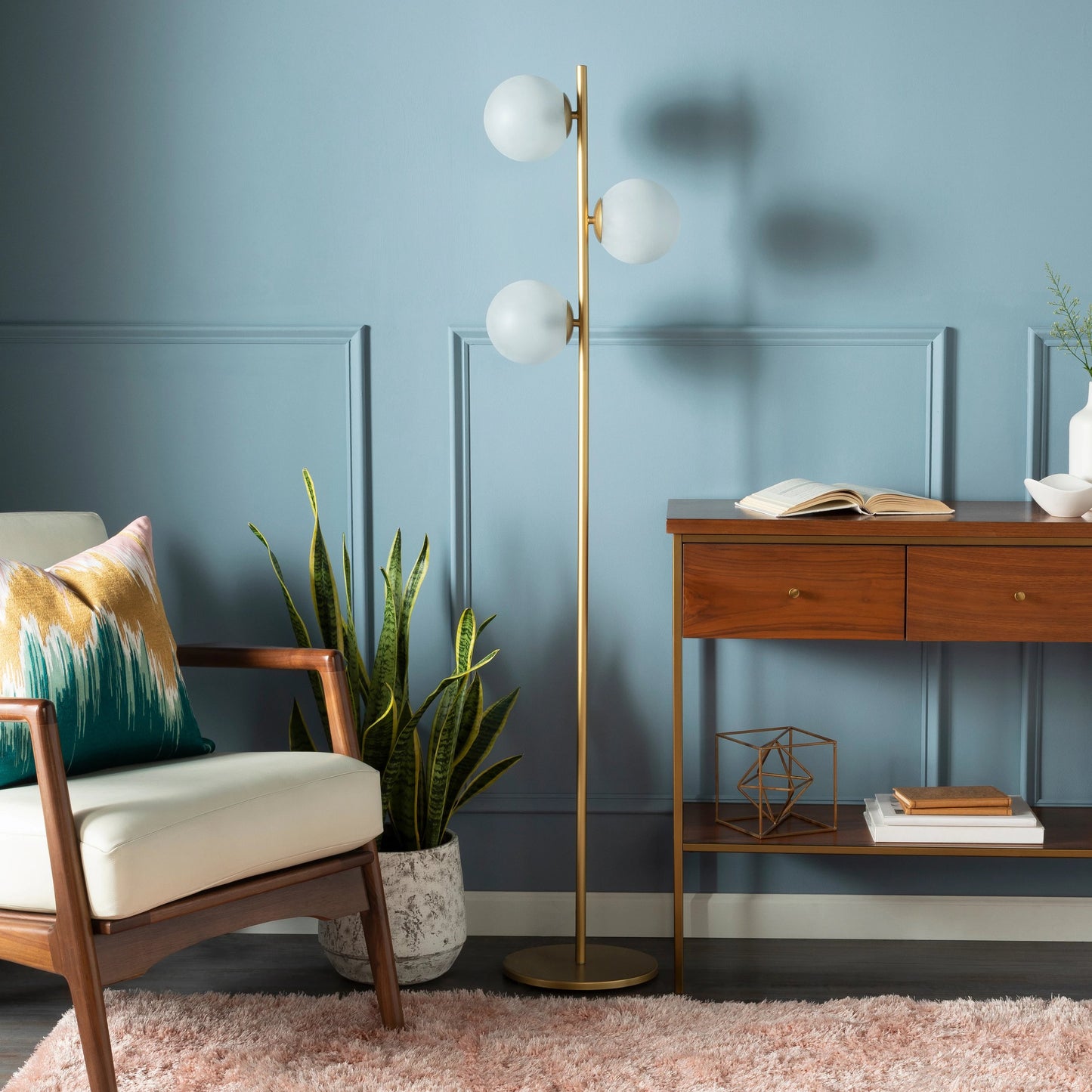 002 SI-1913990 | Lifestyle | Jacoby - 23746 by Livabliss in gold and paintedpainted. Made from shade (outside): glass, body: metal, base: metal in a modern style.