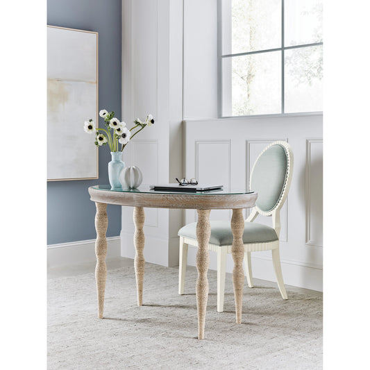 Serenity Martinique Side Chair (Set of 2) by Hooker Furniture in blue and cloud, shell. Made from wood, fabric in a modern style.