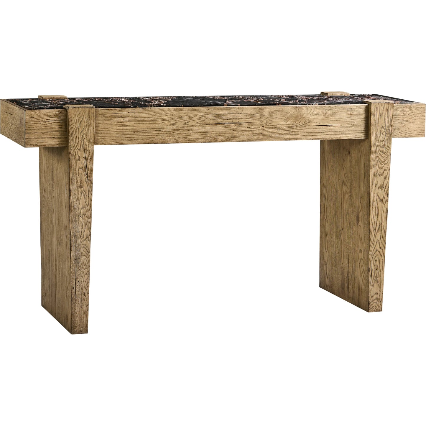 001 SI-2462589 | Primary Silo | Echo Canyon Marble Console by Jonathan Charles in faded oak. Made from oak veneer in a cottage & farmhouse style.