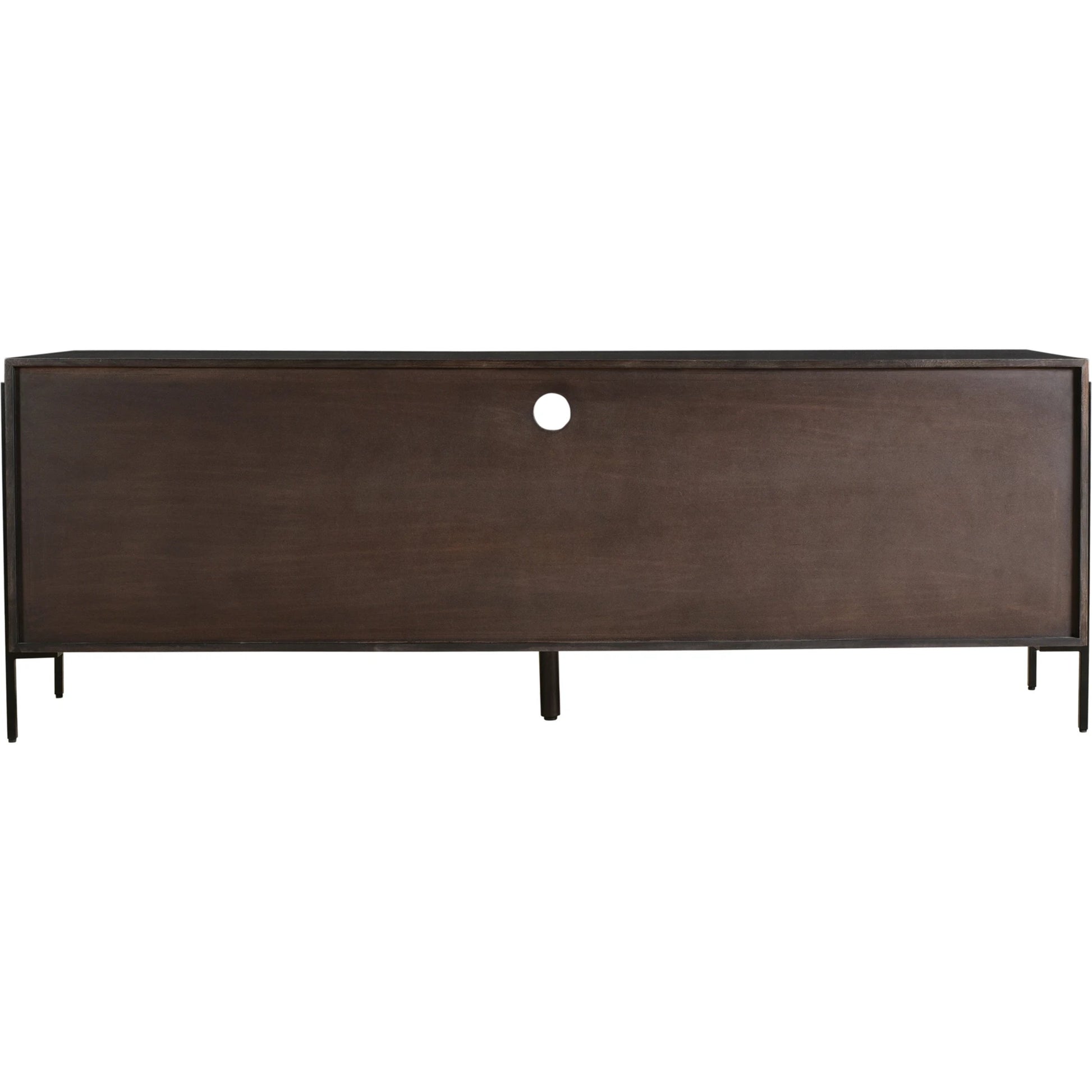 Tobin Entertainment Unit by Moe's Home Collection in light brown. Made from solid mango, iron base, mdf in a modern style.