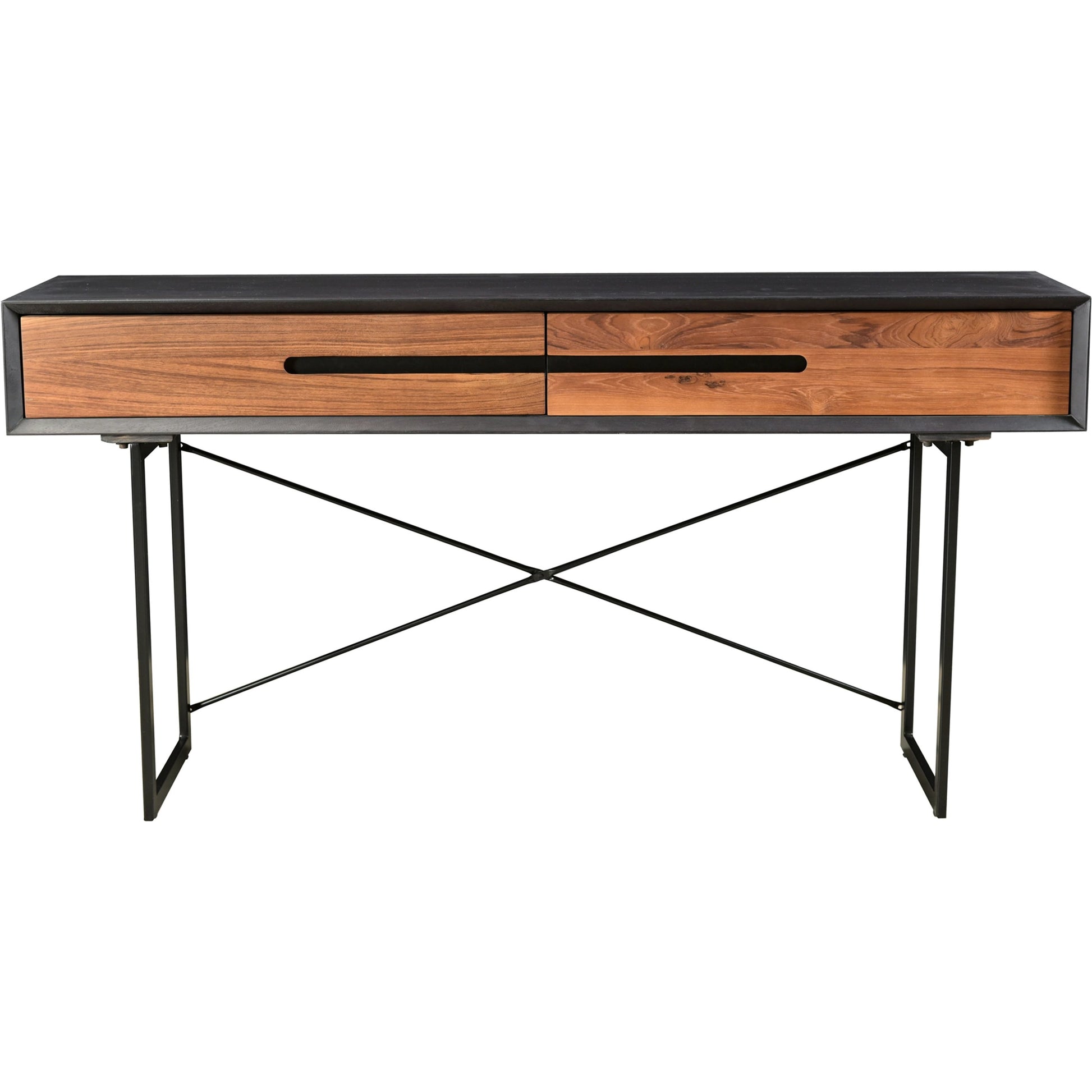 Vienna Console Table by Moe's Home Collection. Made from solid reclaimed teak doors, solid mango, steel legs, mdf in a unique style.