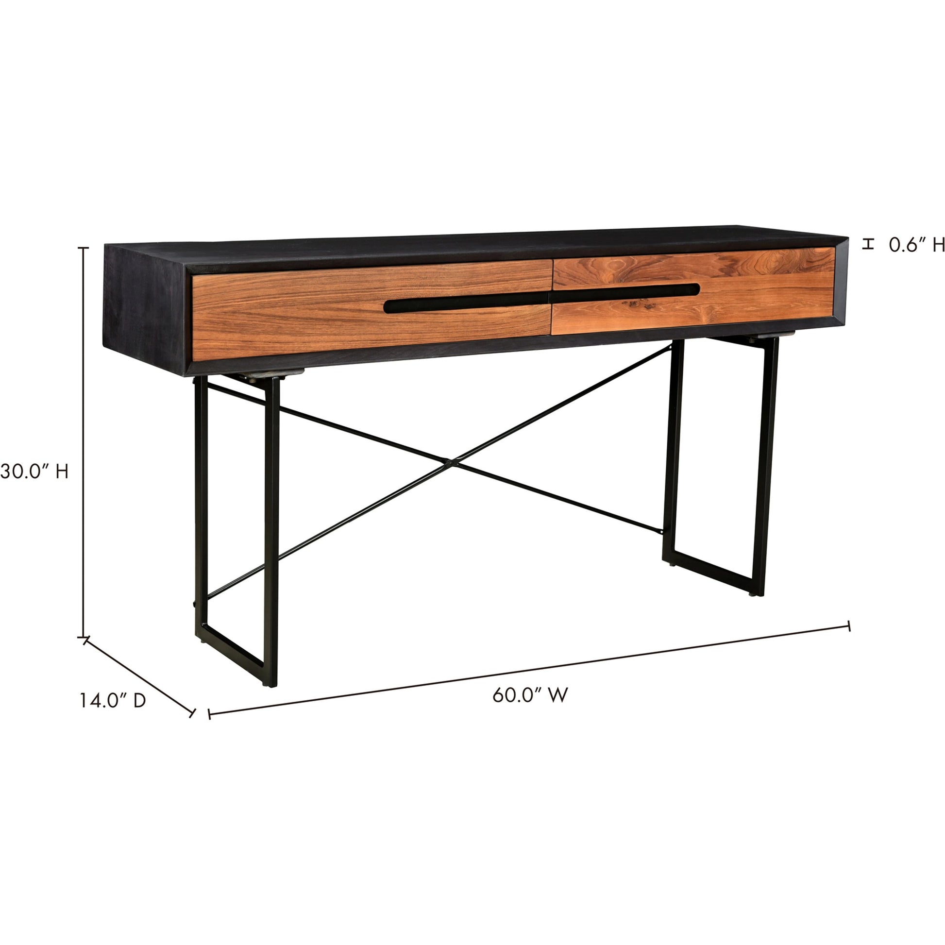 Vienna Console Table by Moe's Home Collection. Made from solid reclaimed teak doors, solid mango, steel legs, mdf in a unique style.