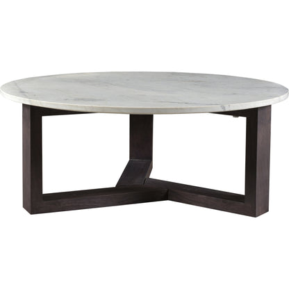 Jinxx Coffee Table by Moe's Home Collection. Made from satwaria marble, solid acacia base, mdf in a modern style.