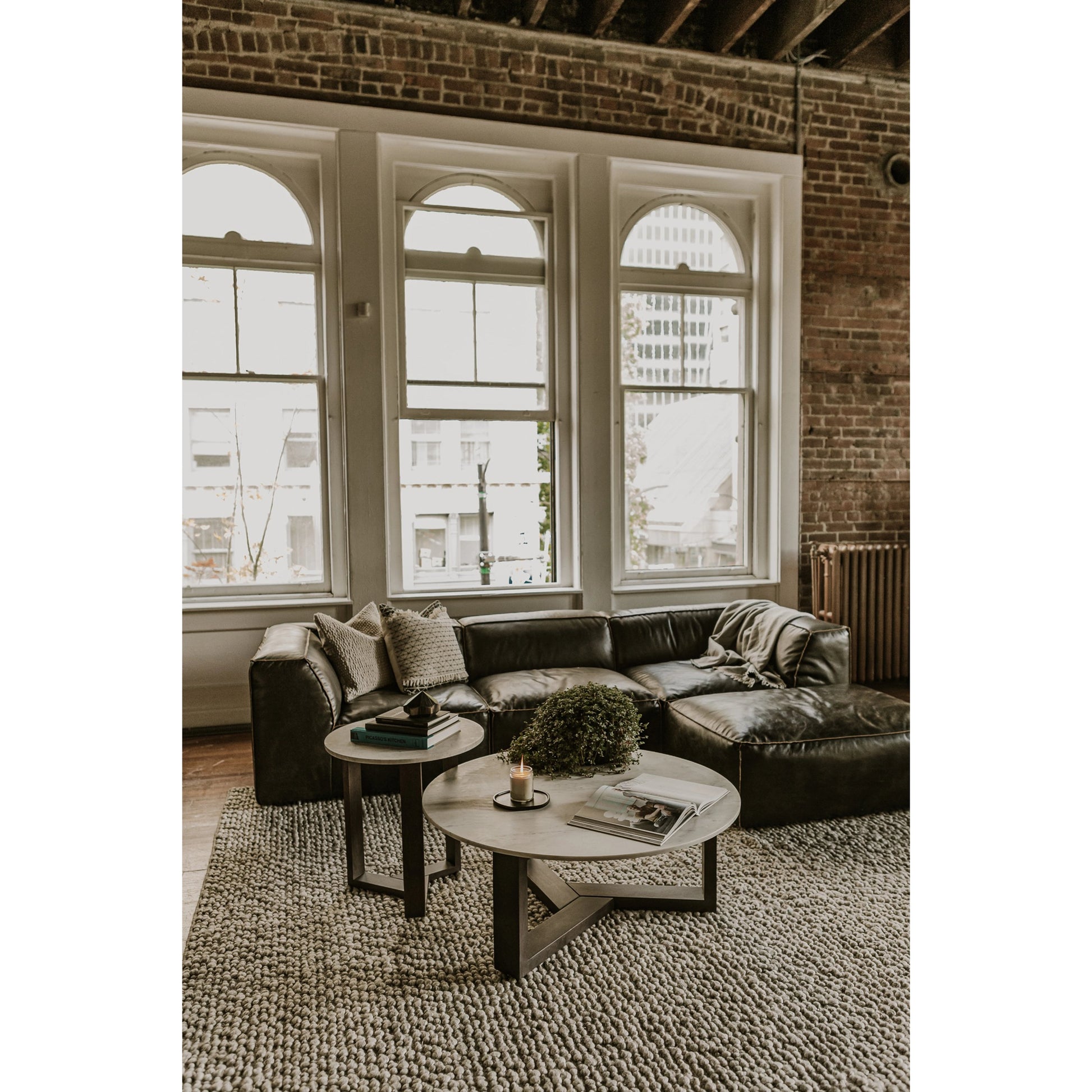 Jinxx Coffee Table by Moe's Home Collection. Made from satwaria marble, solid acacia base, mdf in a modern style.