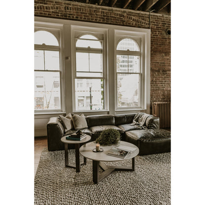 Jinxx Coffee Table by Moe's Home Collection. Made from satwaria marble, solid acacia base, mdf in a modern style.