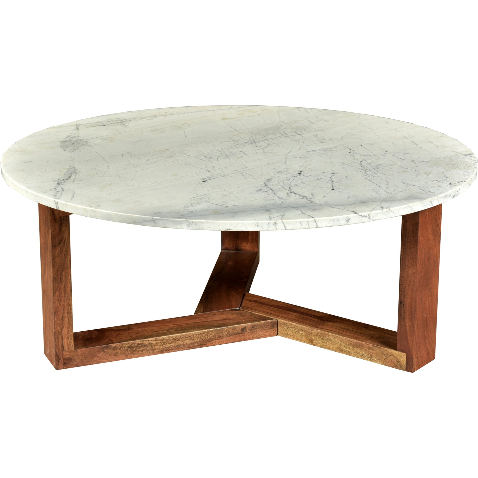 Jinxx Coffee Table by Moe's Home Collection. Made from satwaria marble, solid acacia base, mdf in a modern style.