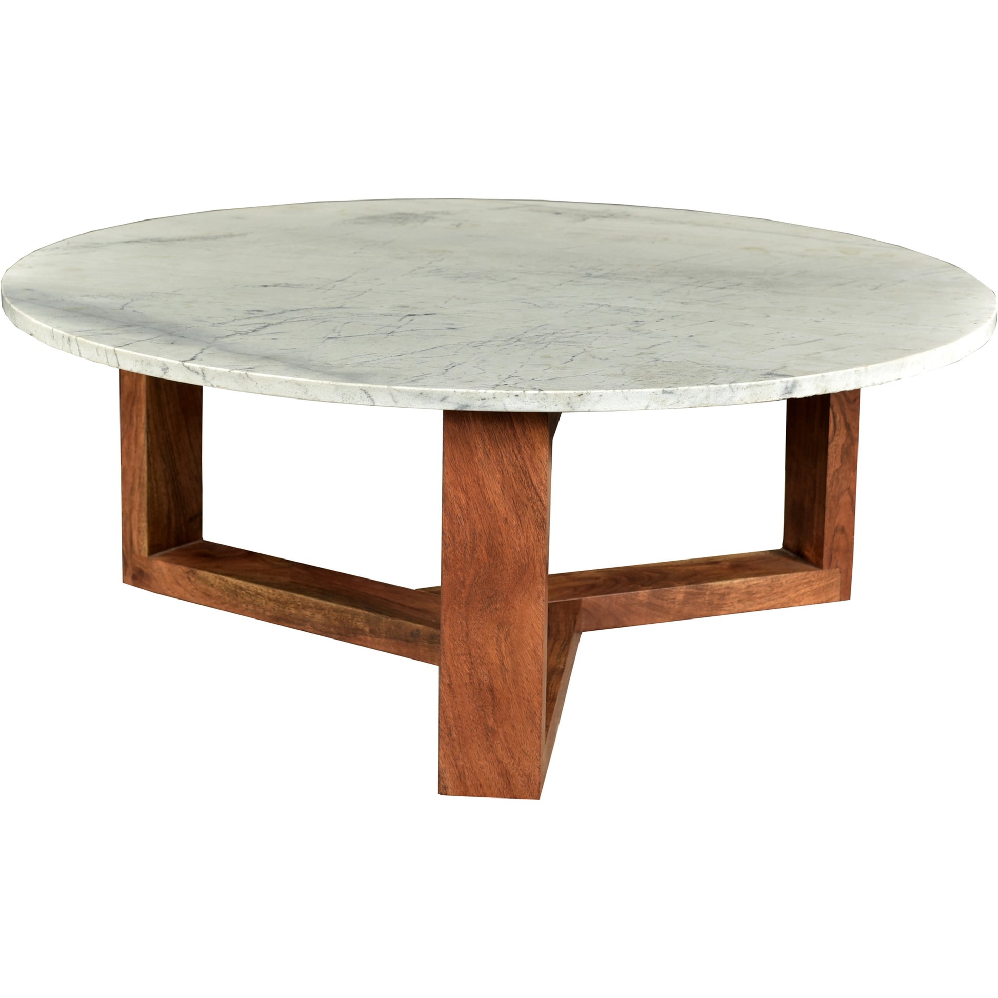 Jinxx Coffee Table by Moe's Home Collection. Made from satwaria marble, solid acacia base, mdf in a modern style.