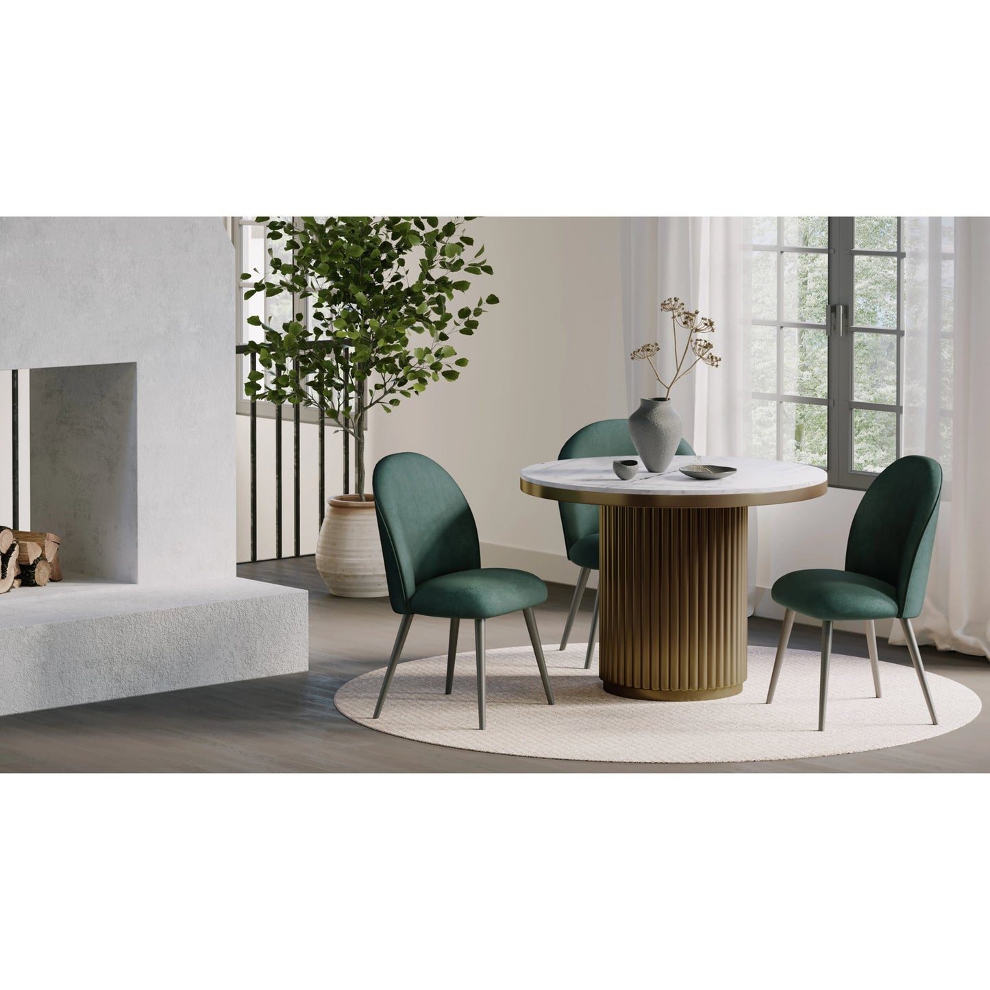 004 SI-2122085 | Lifestyle | Tower Dining Table by Moe's Home Collection. Made from unique in a transitional style.