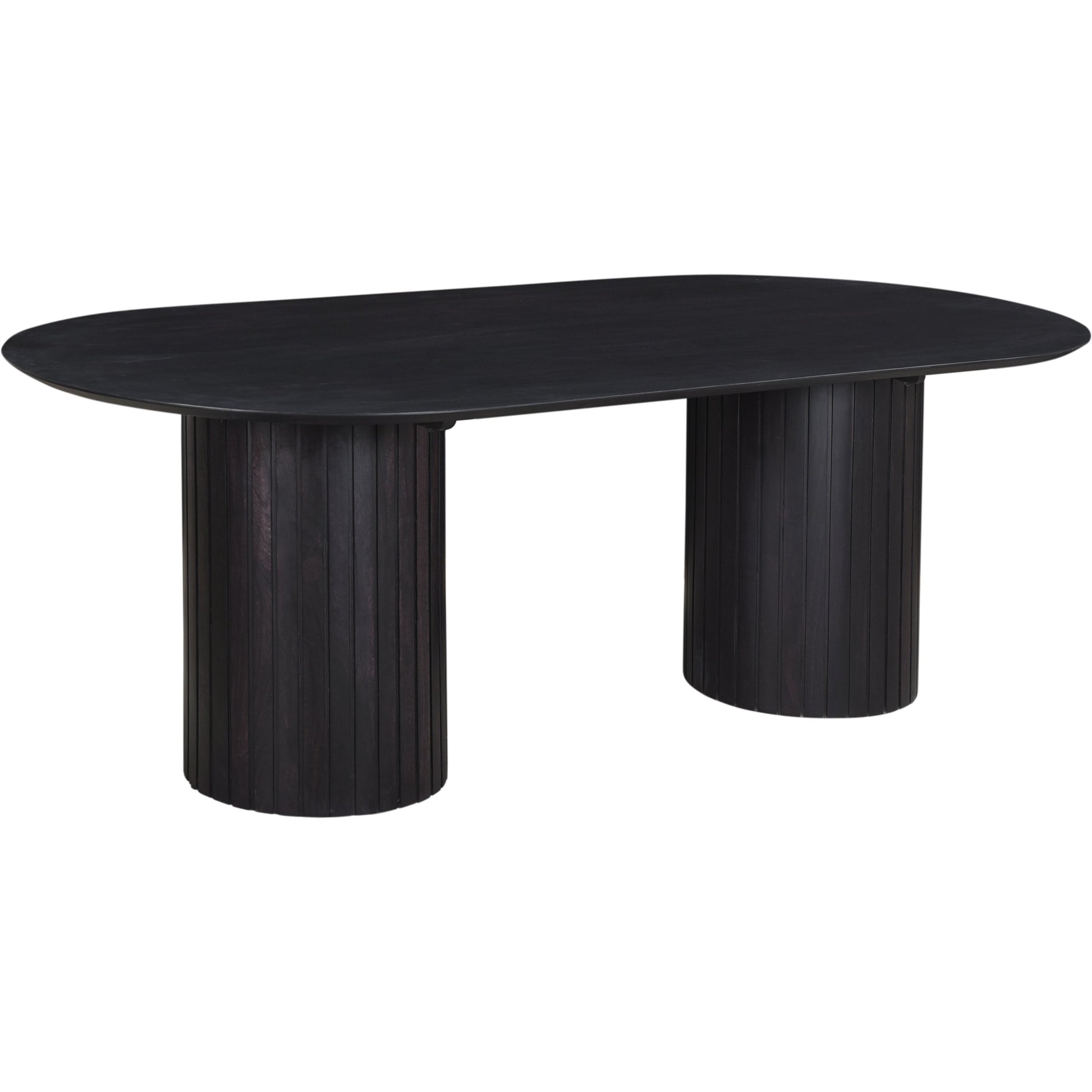 Povera Dining Table by Moe's Home Collection in black. Made from solid acacia wood in a modern style.