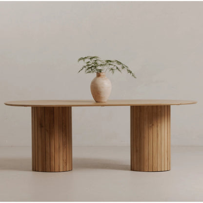 Povera Dining Table by Moe's Home Collection in black. Made from solid acacia wood in a modern style.
