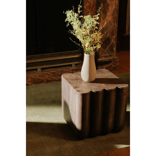 Punyo Punyo Accent Table by Moe's Home Collection in espresso brown. Made from acacia wood in a unique style.