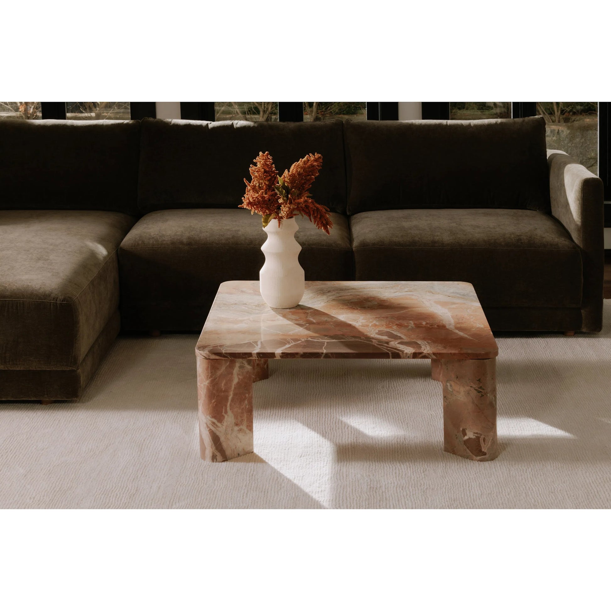 Segment Coffee Table by Moe's Home Collection. Made from marble in a modern style.
