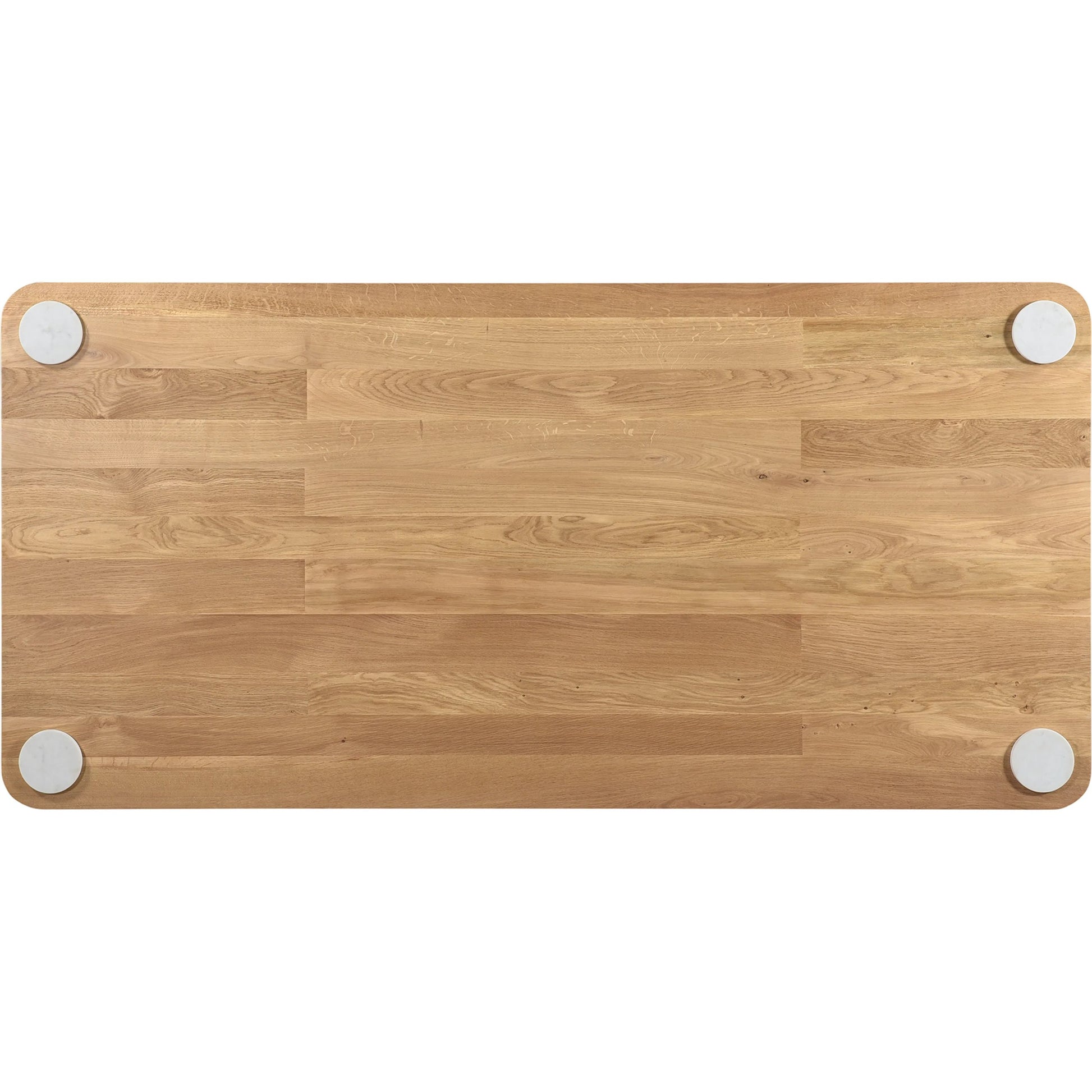 Century Dining Table by Moe's Home Collection in natural. Made from solid oak top, white banswara marble legs in a modern style.