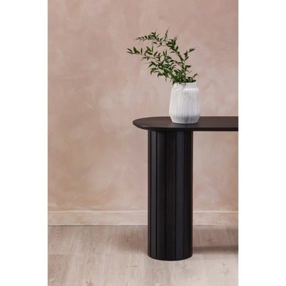 Povera Console Table by Moe's Home Collection in black. Made from solid acacia wood in a modern style.