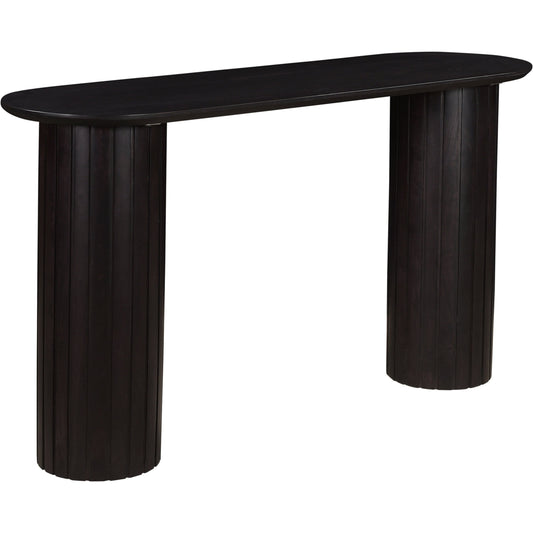 Povera Console Table by Moe's Home Collection in black. Made from solid acacia wood in a modern style.