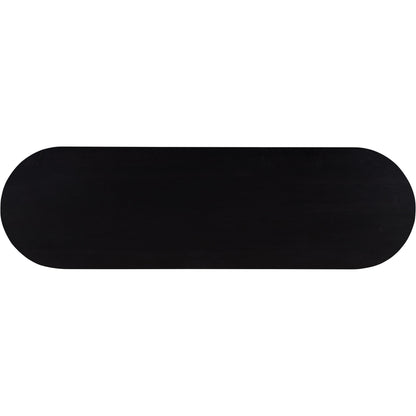 Povera Console Table by Moe's Home Collection in black. Made from solid acacia wood in a modern style.