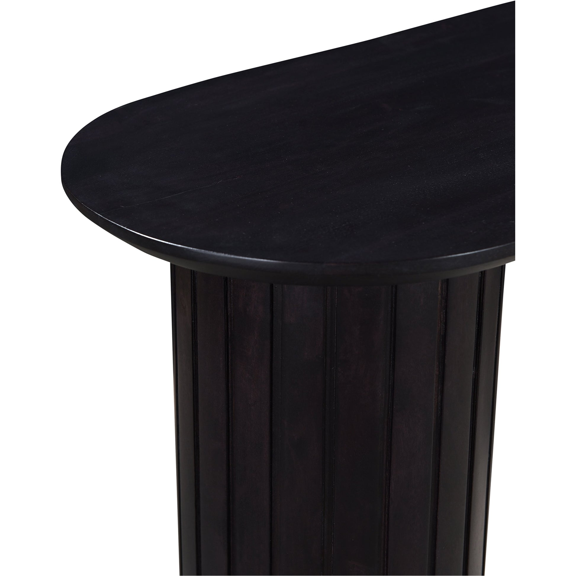Povera Console Table by Moe's Home Collection in black. Made from solid acacia wood in a modern style.