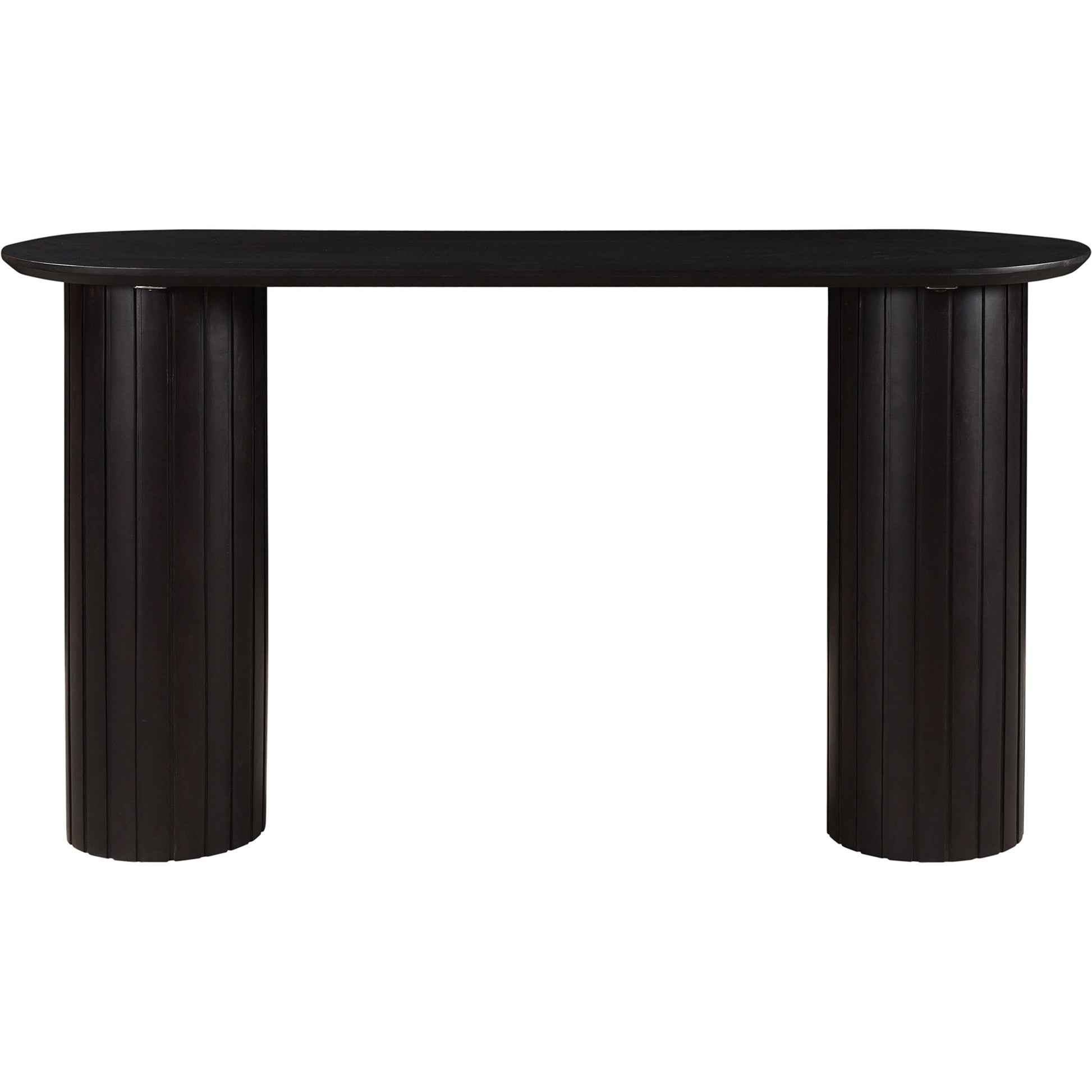 Povera Console Table by Moe's Home Collection in black. Made from solid acacia wood in a modern style.