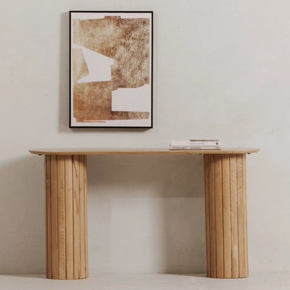 Povera Console Table by Moe's Home Collection in black. Made from solid acacia wood in a modern style.