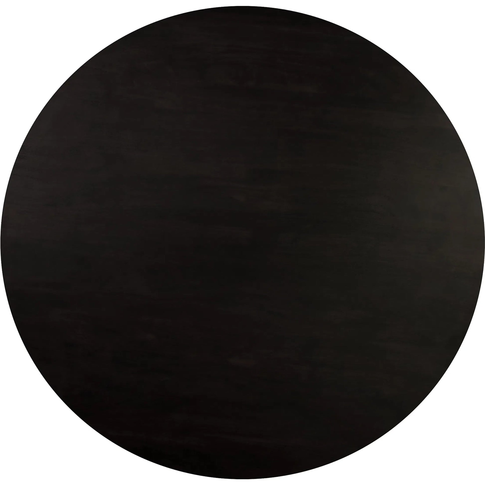 Povera Round Dining Table by Moe's Home Collection in black. Made from solid acacia wood in a modern style.
