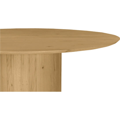 Povera Round Dining Table by Moe's Home Collection in black. Made from solid acacia wood in a modern style.