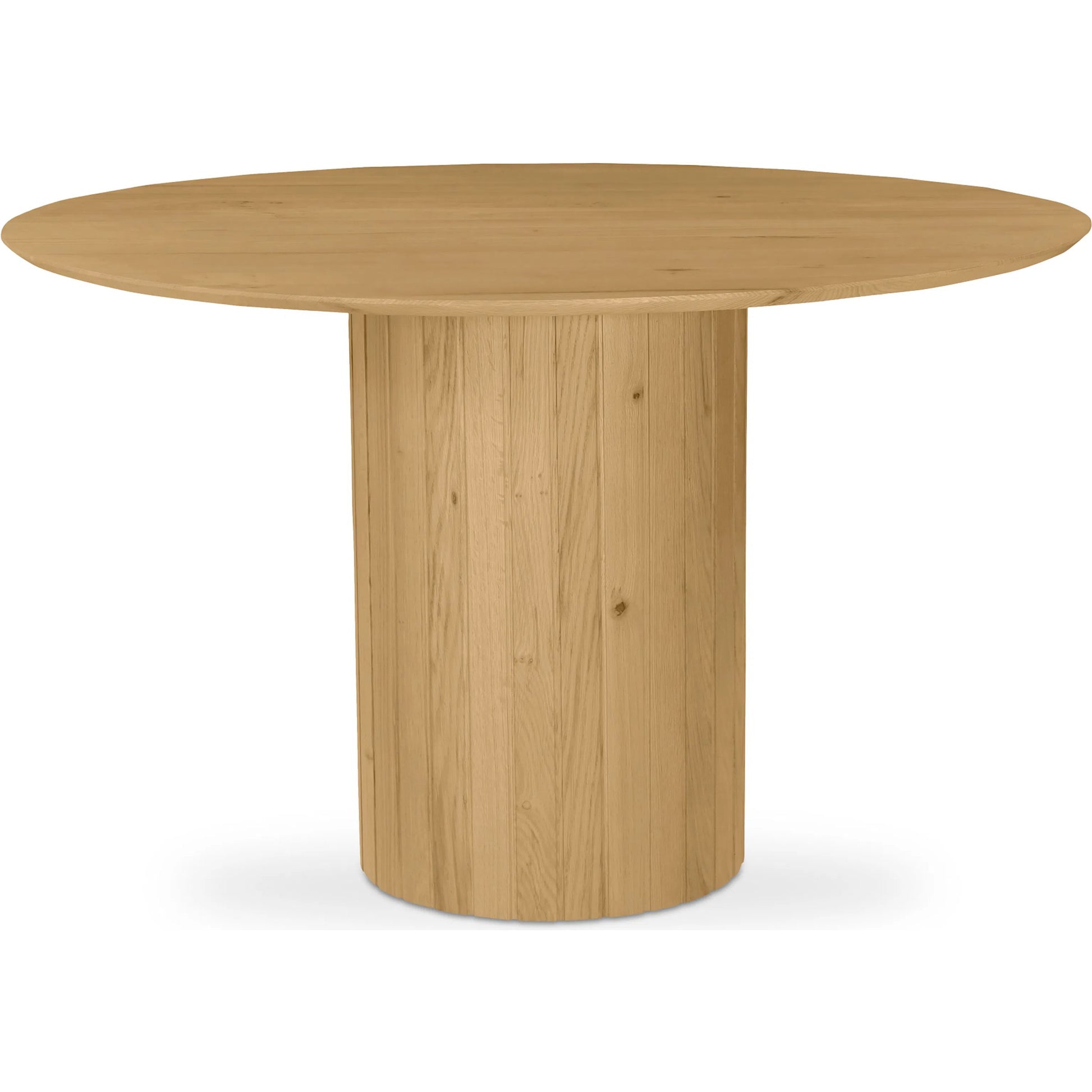 Povera Round Dining Table by Moe's Home Collection in black. Made from solid acacia wood in a modern style.