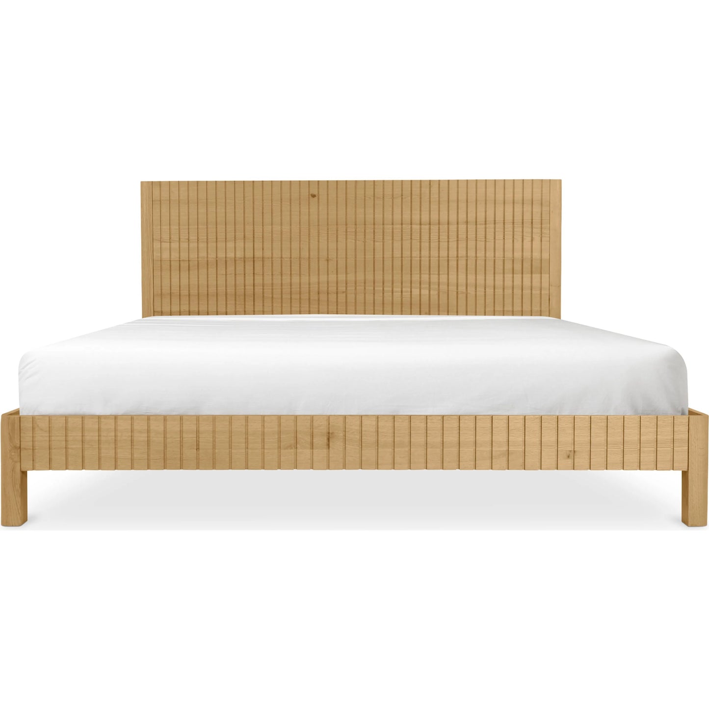 001 SI-2253957 | Primary Silo | Povera Bed by Moe's Home Collection in natural. Made from solid oak, acacia wood slats in a transitional style.
