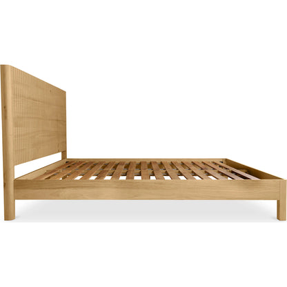 Povera Bed by Moe's Home Collection in natural. Made from solid oak, acacia wood slats in a transitional style.