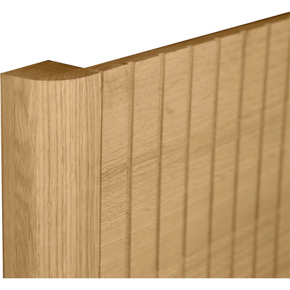 Povera Bed by Moe's Home Collection in natural. Made from solid oak, acacia wood slats in a transitional style.